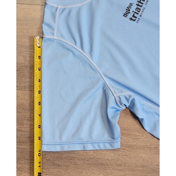 2007 Hyvee Triathlon Blue Short Sleeve T-Shirt Womens Size L Crew Neck - Picture 4 of 7